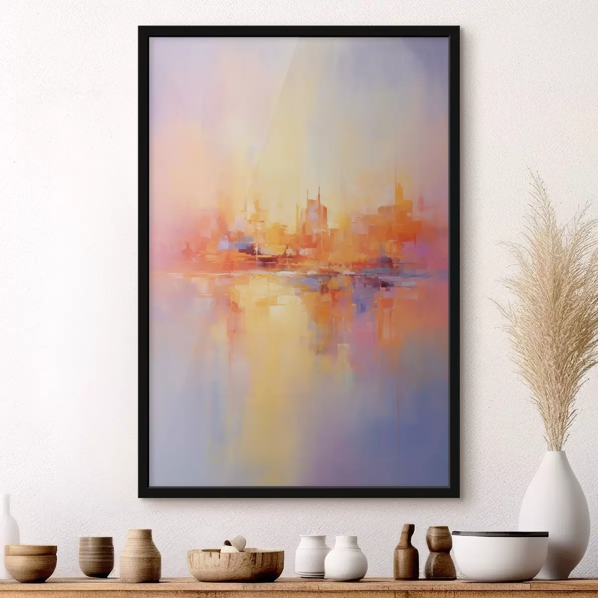 Plakatas Įvairiaspalviai potėpiai teptuku f44743