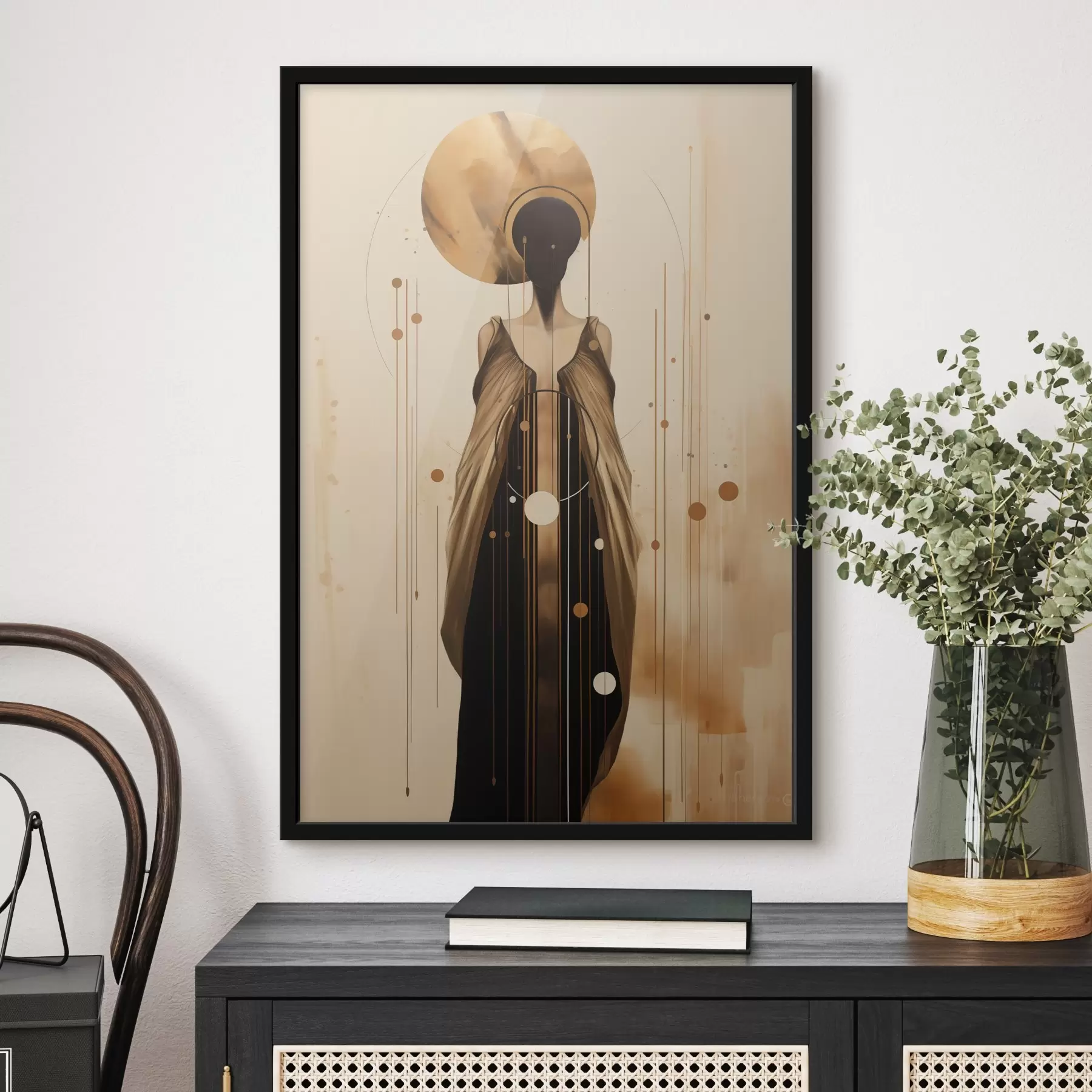 Fototapetai Abstrakti moteris su ornamentu f44748