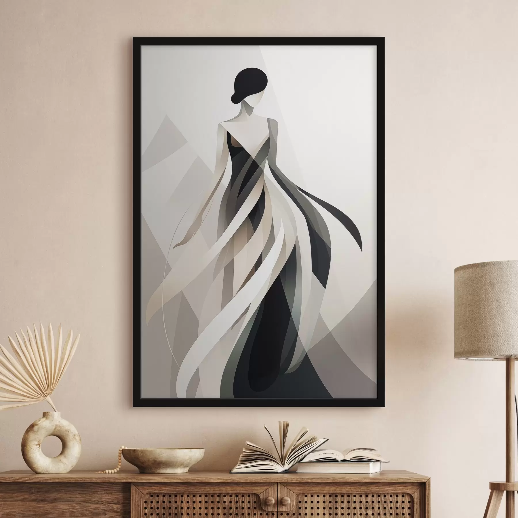 Fototapetai Abstrakti figūra ilga suknele f44750