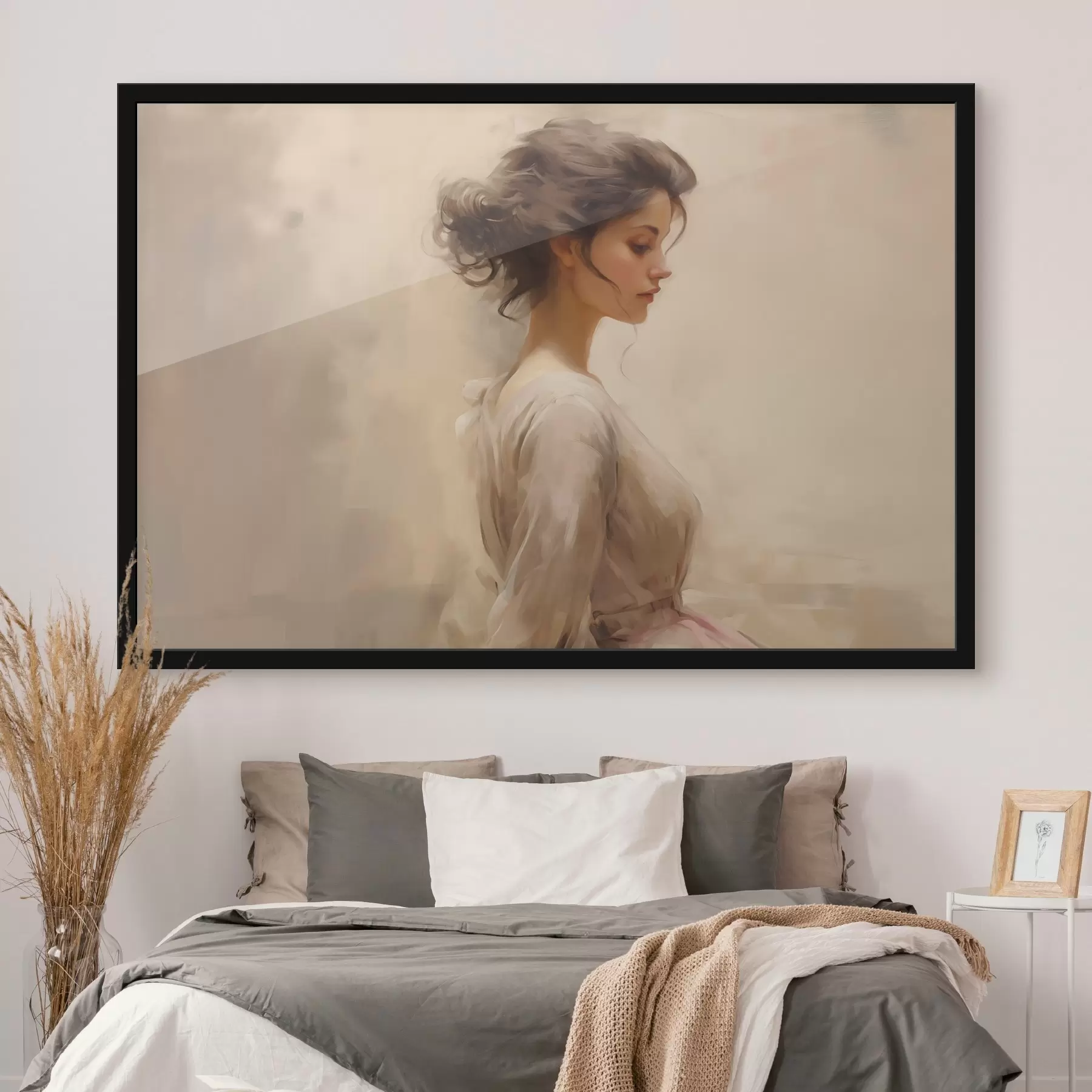 Fototapetai Švelni moters figūra šviesiame fone f44752