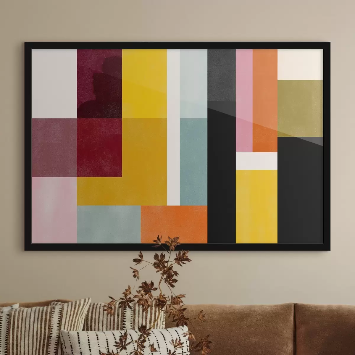 Plakatas Modernaus stiliaus spalvų blokai f44755