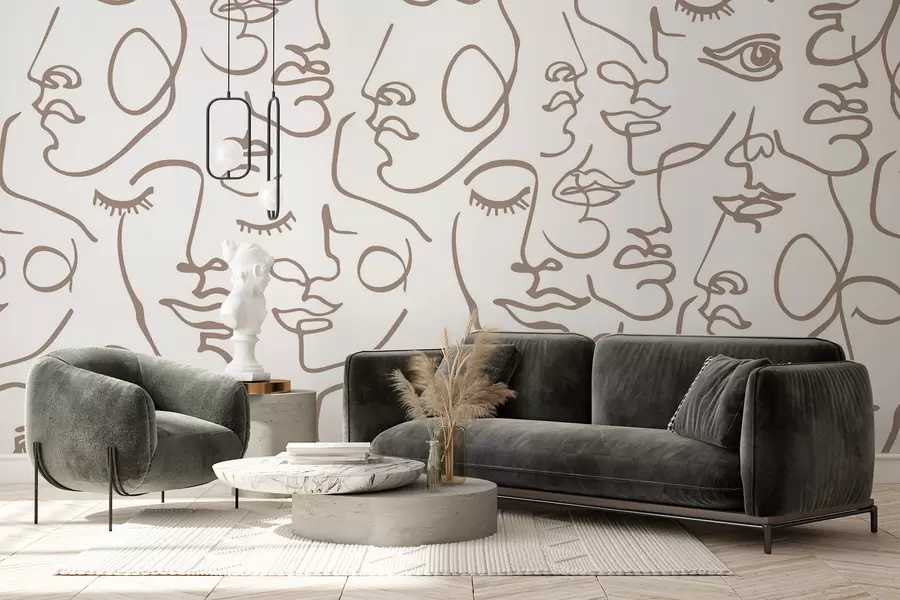 Fototapetai Abstraktūs veidai w04121v1