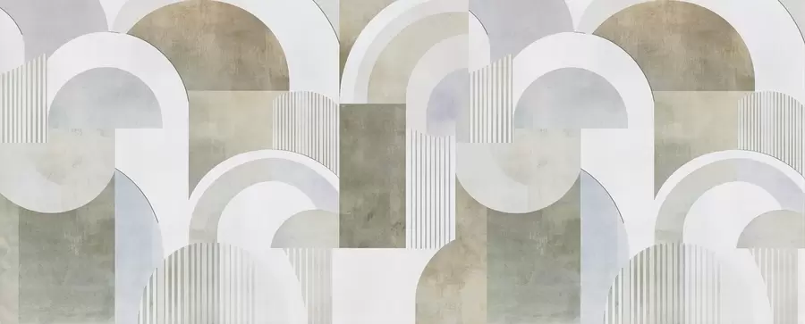 Fototapetai Art deco stiliaus abstrakti geometrija su retro efektu w04079