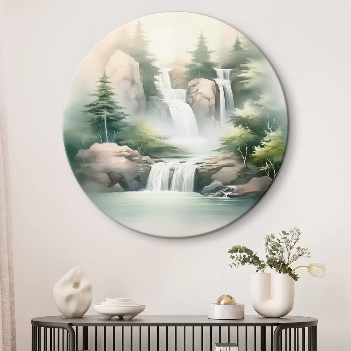 Apvalūs paveikslai Akvarelės imitacija r44777