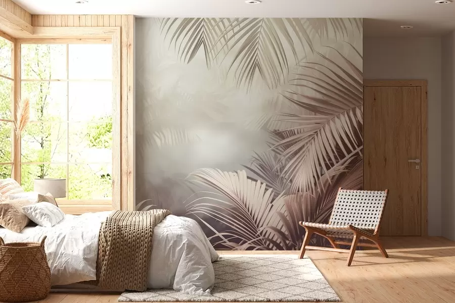 Fototapetai atogrąžų džiunglės su neutraliu atspalviu w04142v1