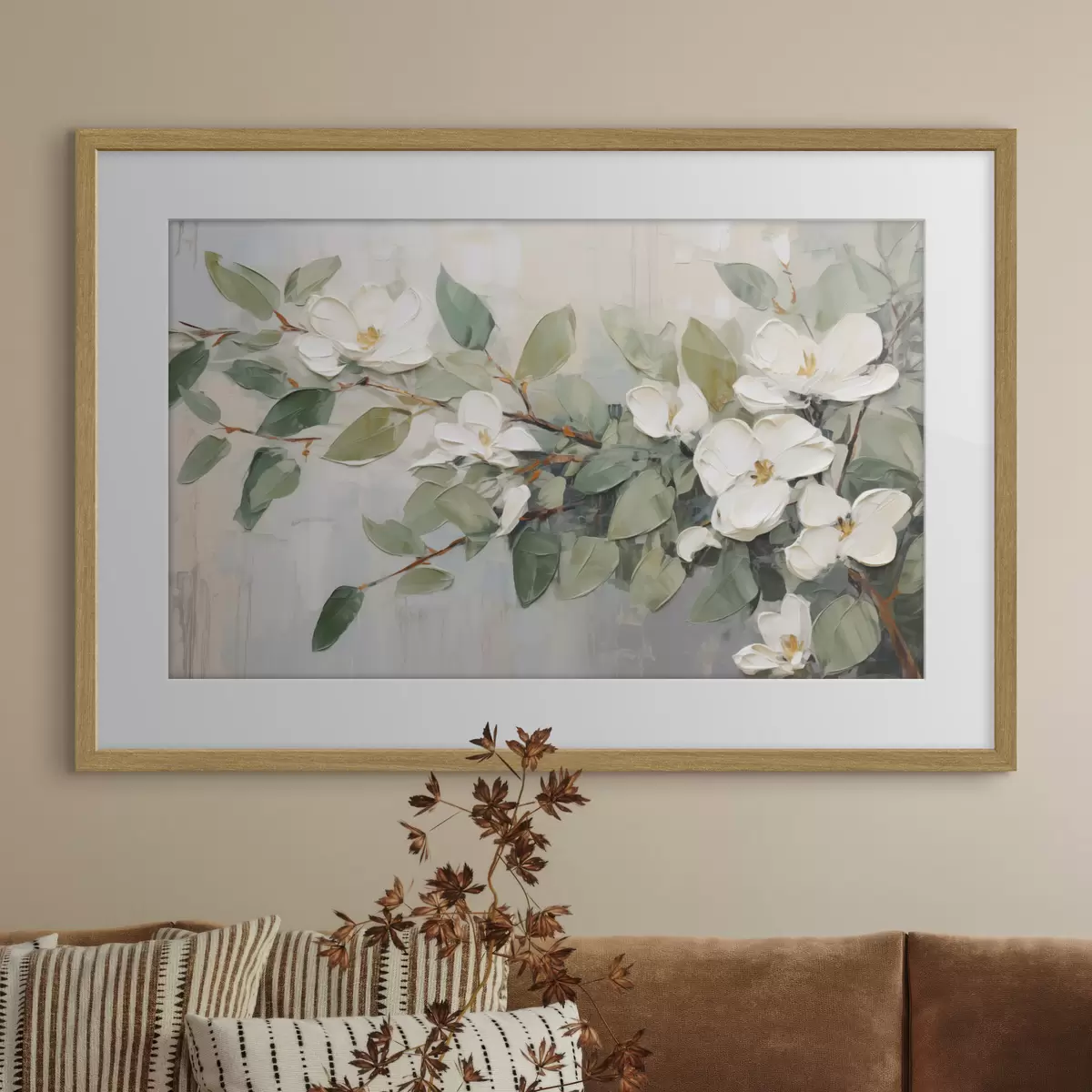 Plakatas Magnolija švelnioje žalumoje f44853
