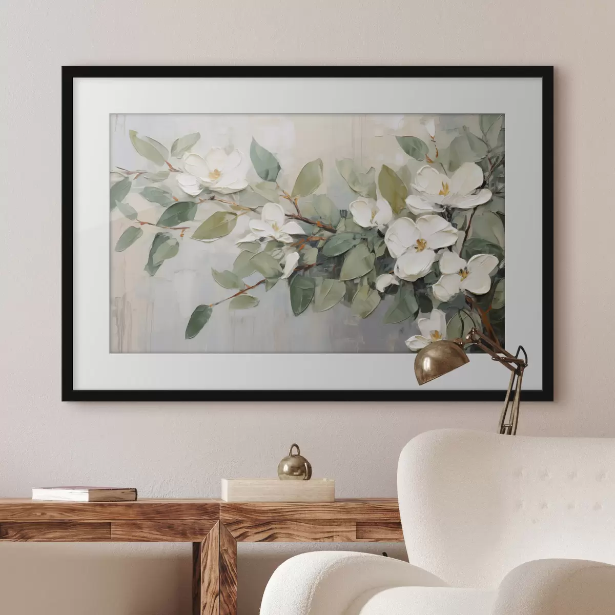 Plakatas Magnolija švelnioje žalumoje f44853