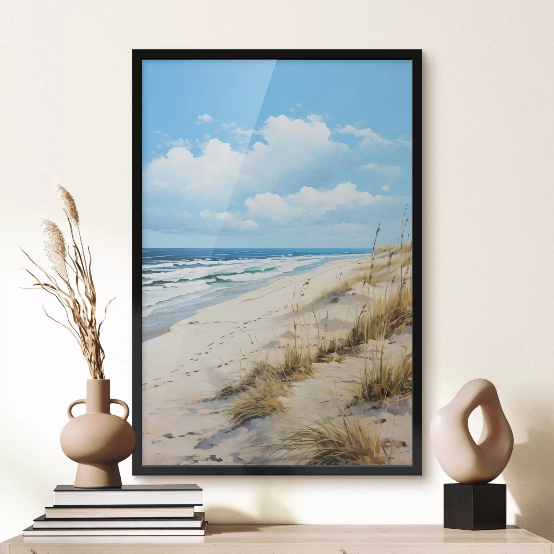 Paveikslėlis Žolė pakrantėje po žydru dangumi f44917