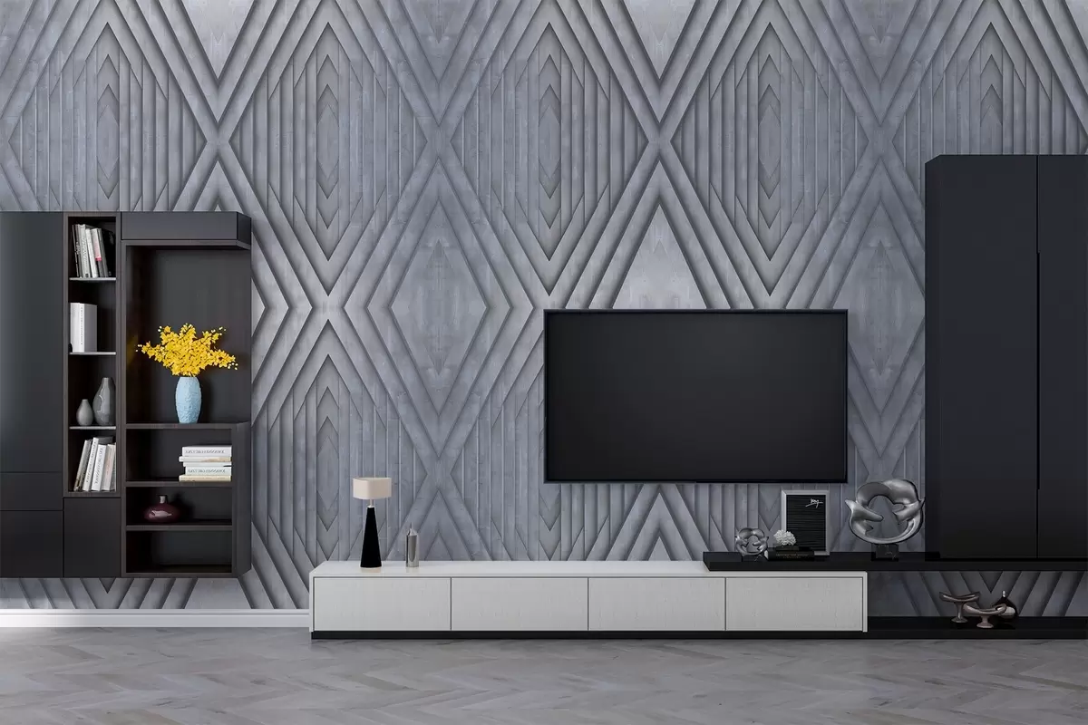 Fototapetai medinių plokščių imitacija šaltai pilkos spalvos w04168v2