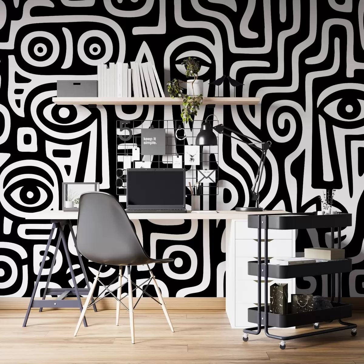 Fototapetai Stilizuotos veido detalės w04186