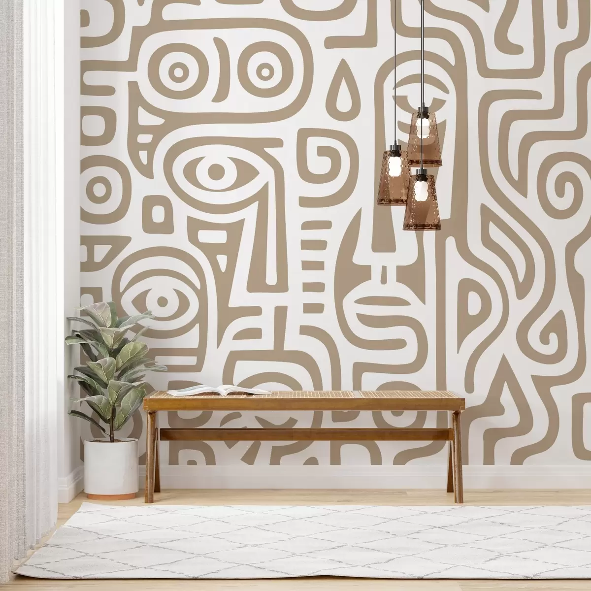 Fototapetai Stilizuotos veido detalės w04186v2