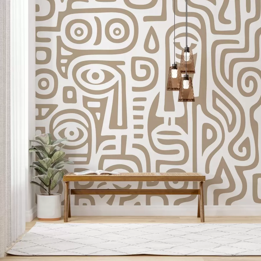 Fototapetai Stilizuotos veido detalės w04186v2