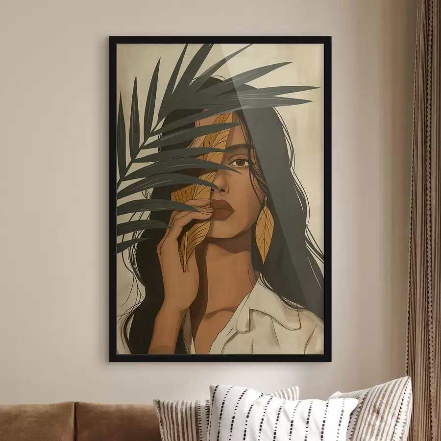 Fototapetai Už lapų paslėptas veidas f44960