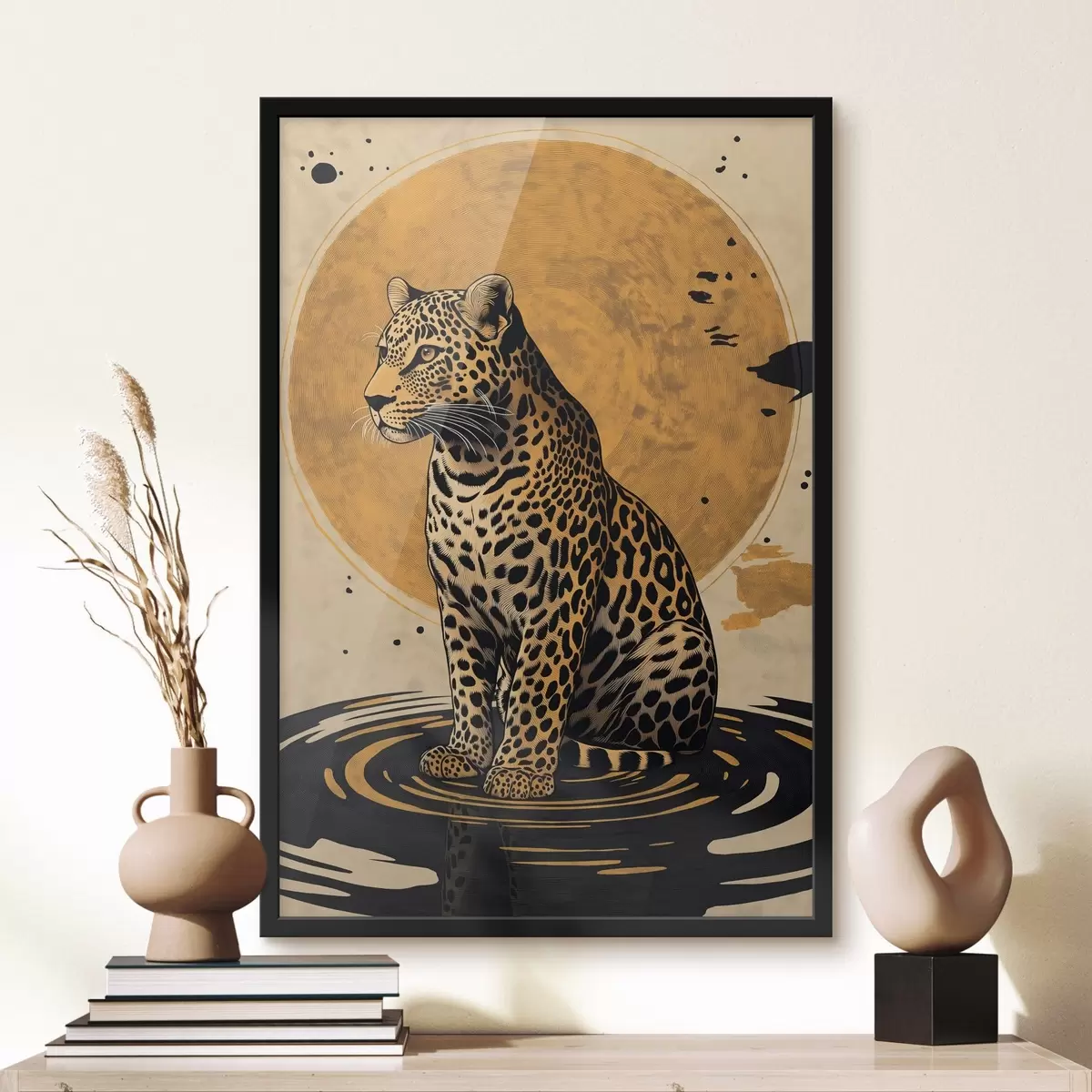 Plakatas Leopardas ir saulė f44970