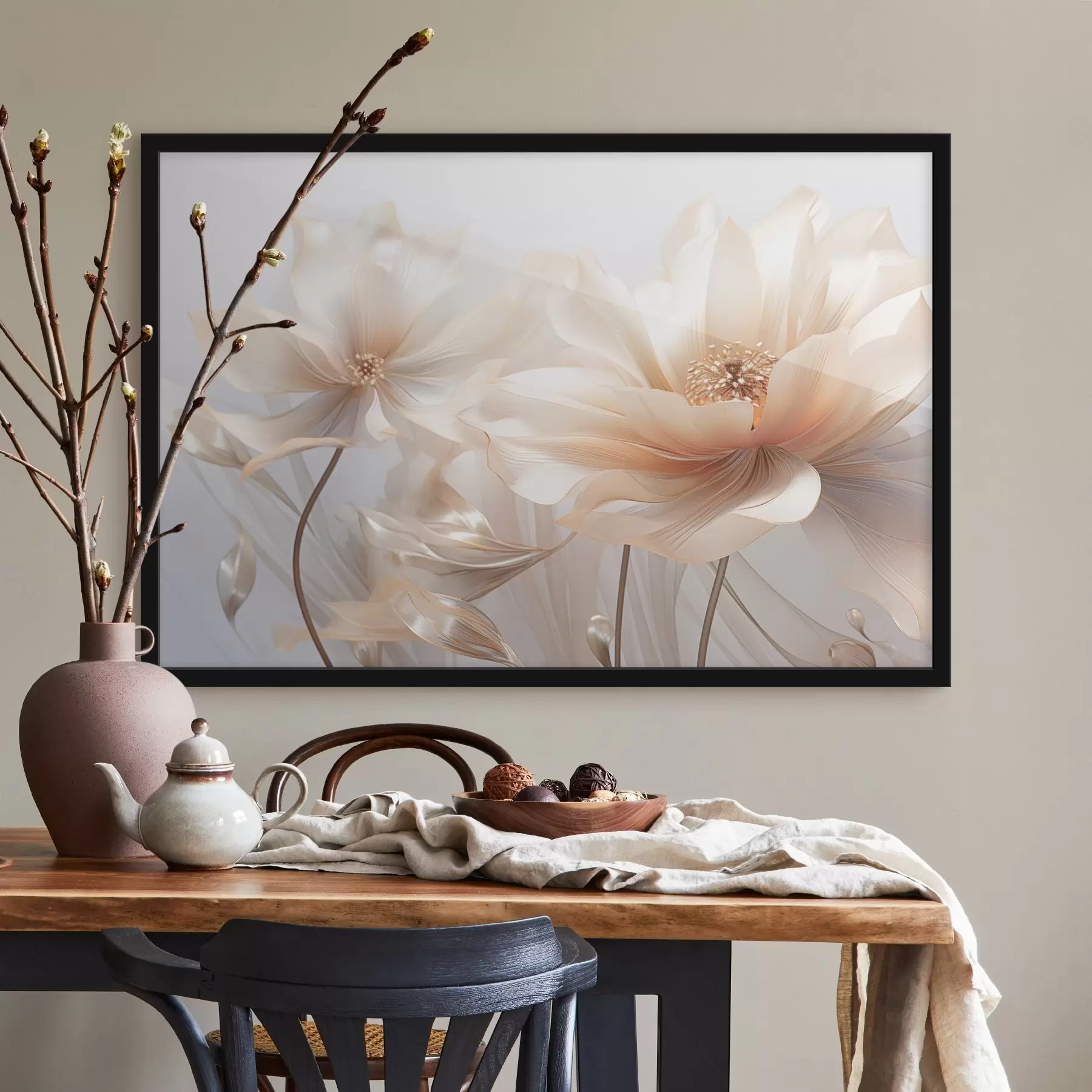 Fototapetai Švelnios persikų gėlės f44836