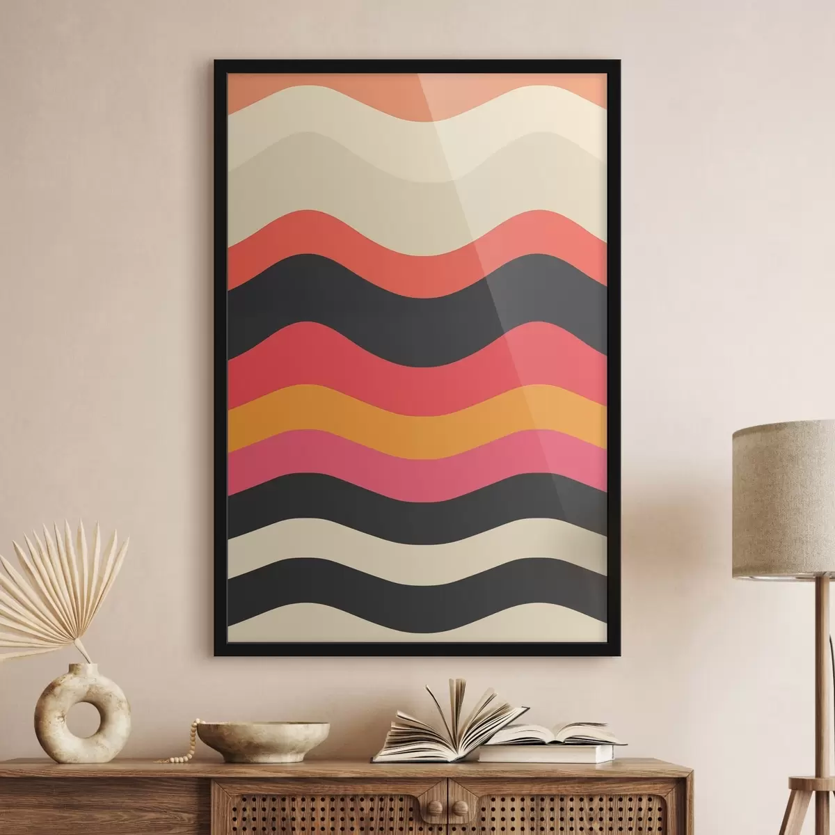 Plakatas Abstraktus banguotas modelis f45005