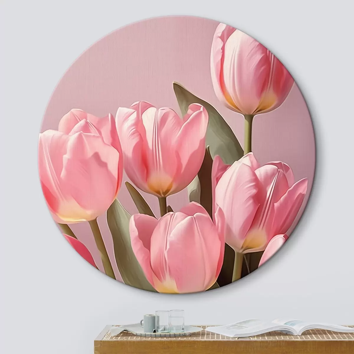 Apvalūs paveikslai Tulpės r44993