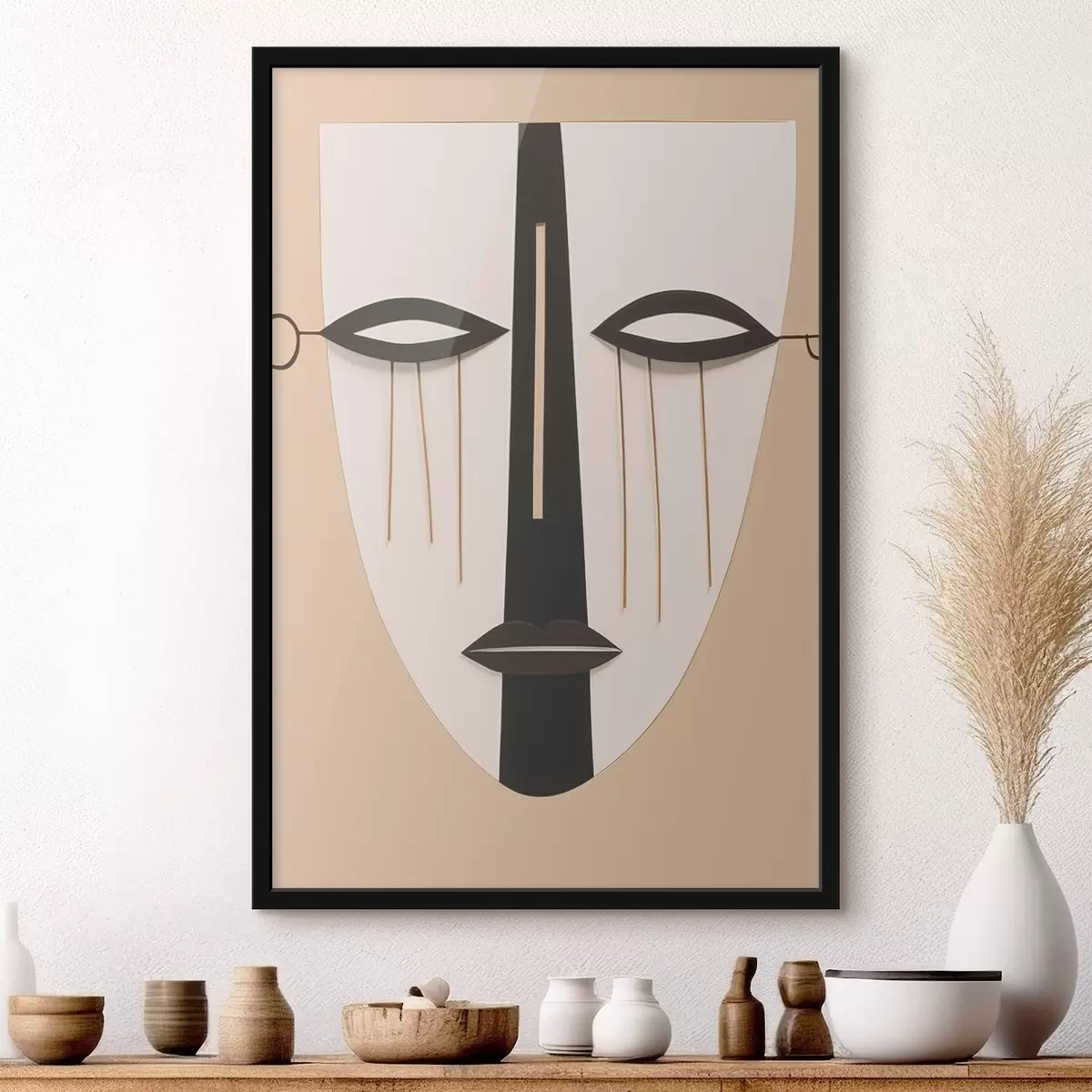 Plakatas Geometrinis abstraktus veidas f45083