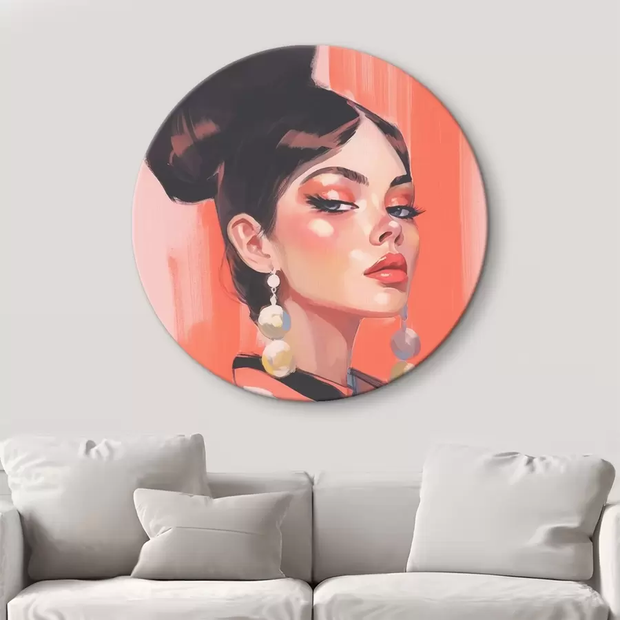 Paveikslėlis Moters su dryžuotais marškiniais portretas r45079