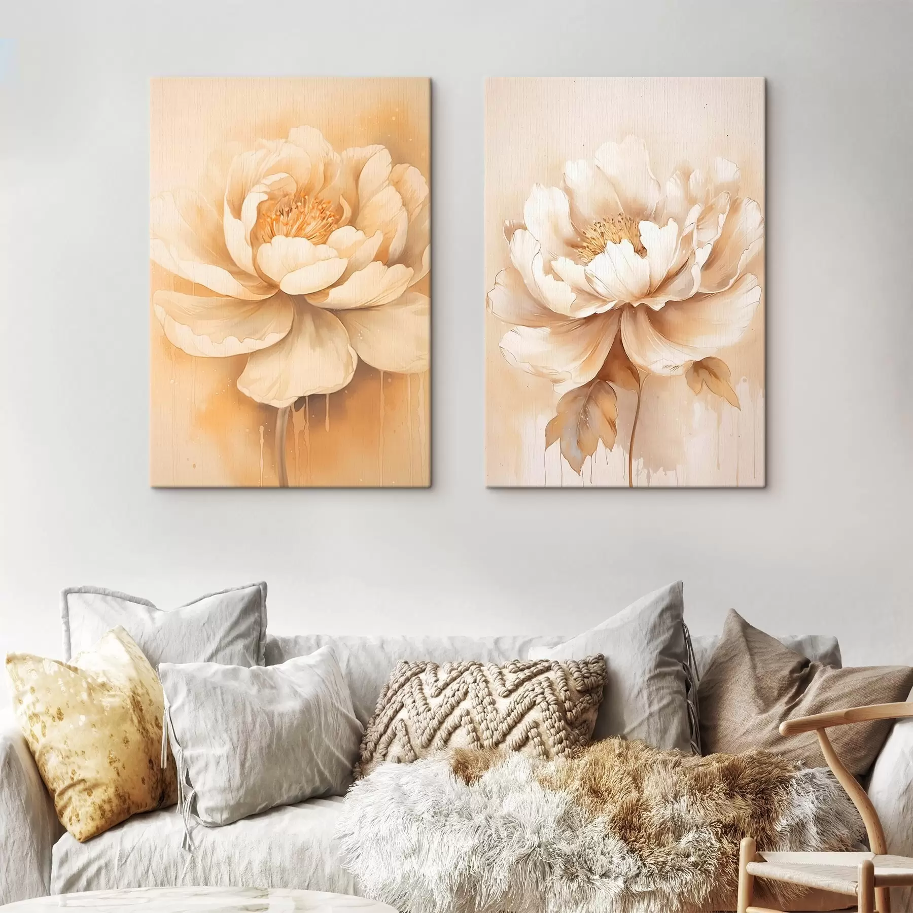 Paveikslėlis Smėlio spalvos gėlės m00499