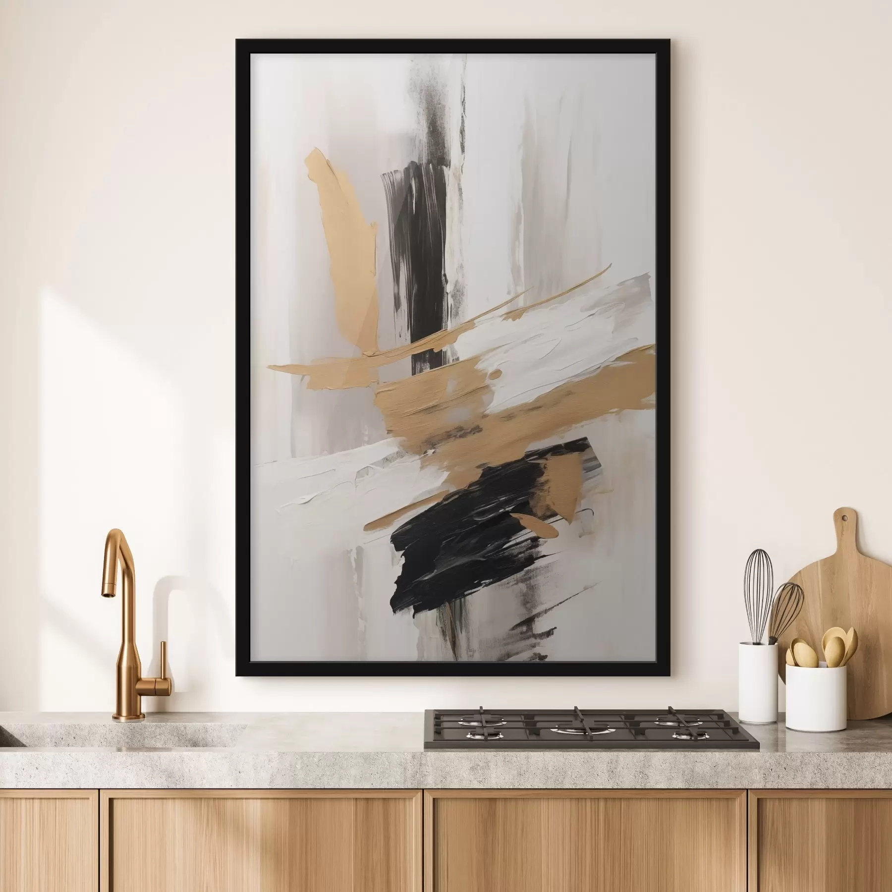 Fototapetai Šiuolaikinė abstrakcija, imituojanti teptuko potėpius f45127