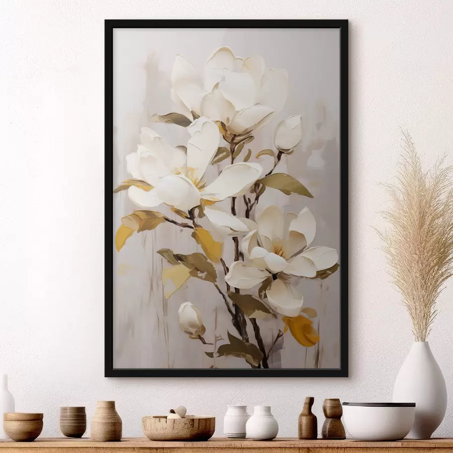 Fototapetai Abstrakti šaka su magnolijomis f44300