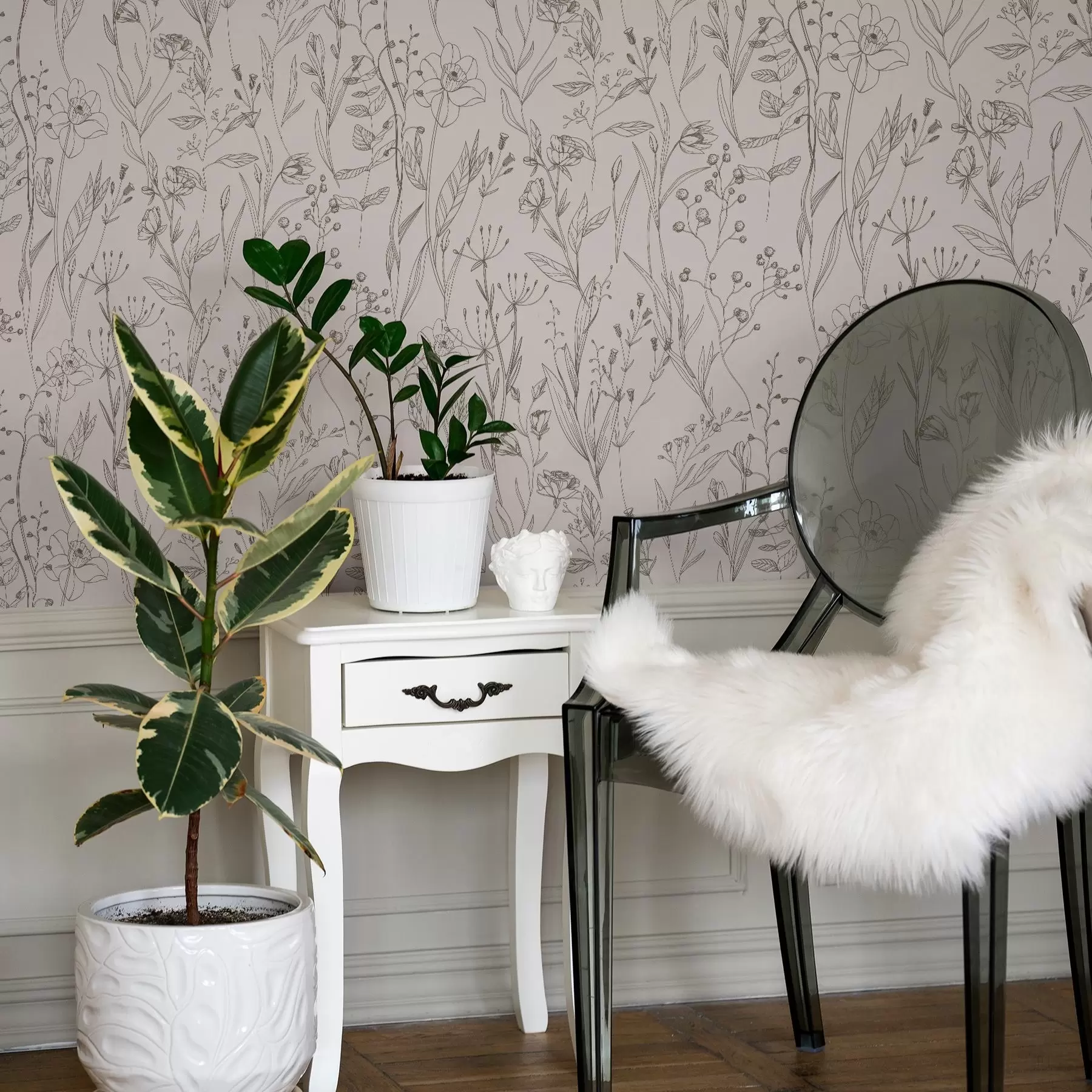 Fototapetai Minimalistinės laukinės gėlės
