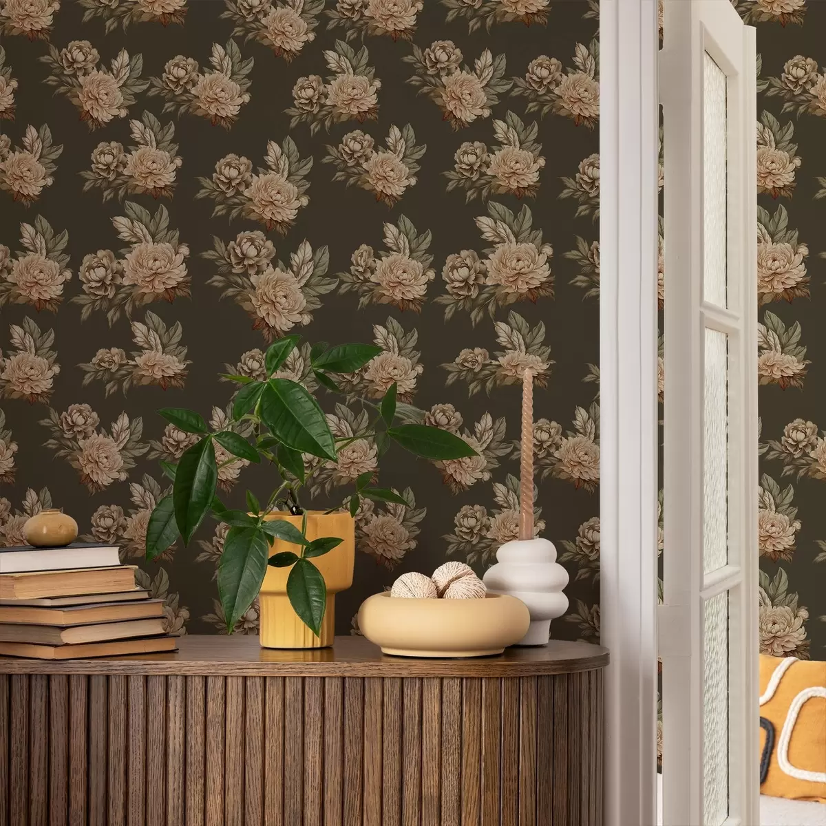Tapetai Retro rožės a00419