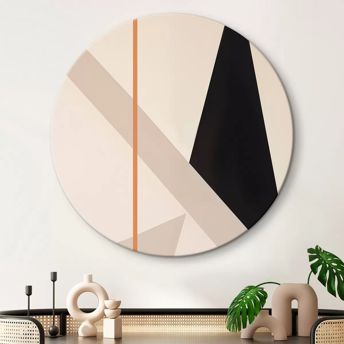 Apvalūs paveikslai Geometrinė abstrakcija r45211