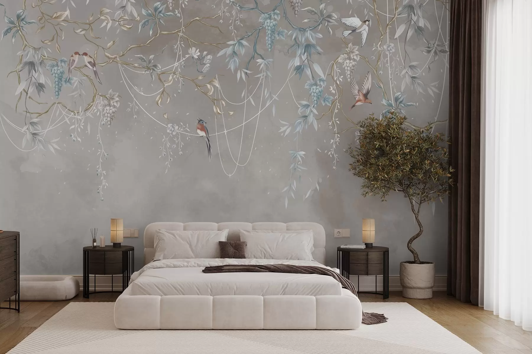 Fototapetai Ta pati tema, bet su mėlynomis vynuogėmis w04302v1