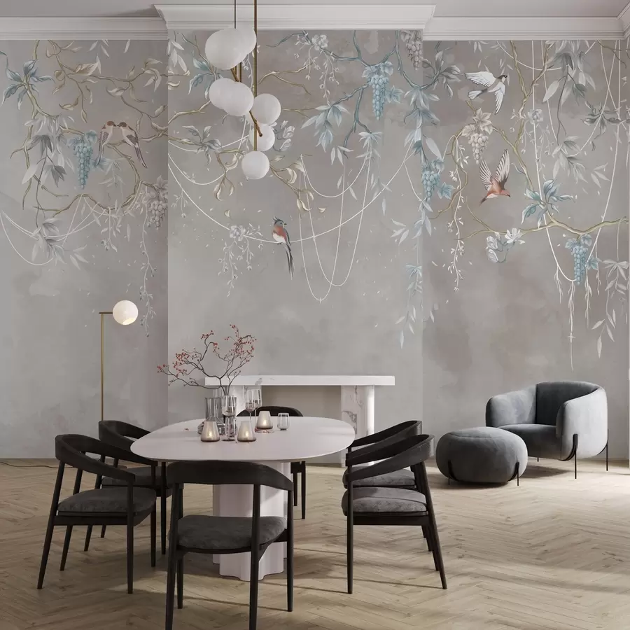 Fototapetai Ta pati tema, bet su mėlynomis vynuogėmis w04302v1