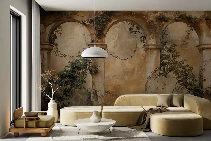 Fototapetai tamsintos retro arkos su gebenėmis w04304