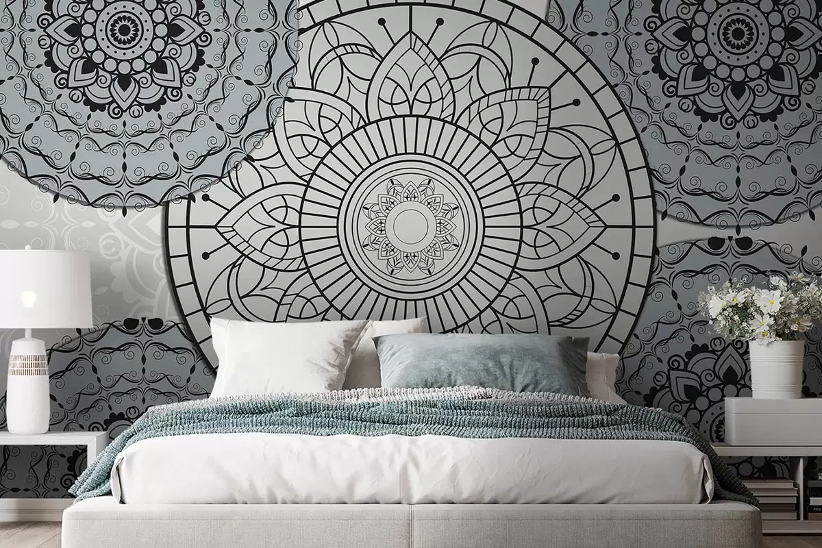 Fototapetai Šviesių tonų mandala w09182