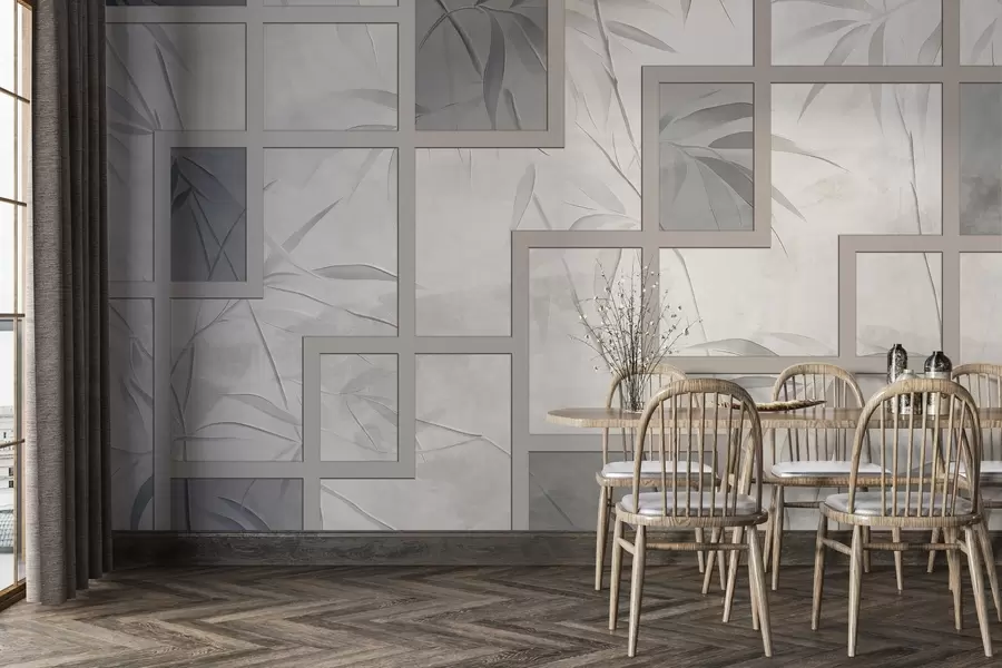 Fototapetai Bambukas ir geometrija w04319