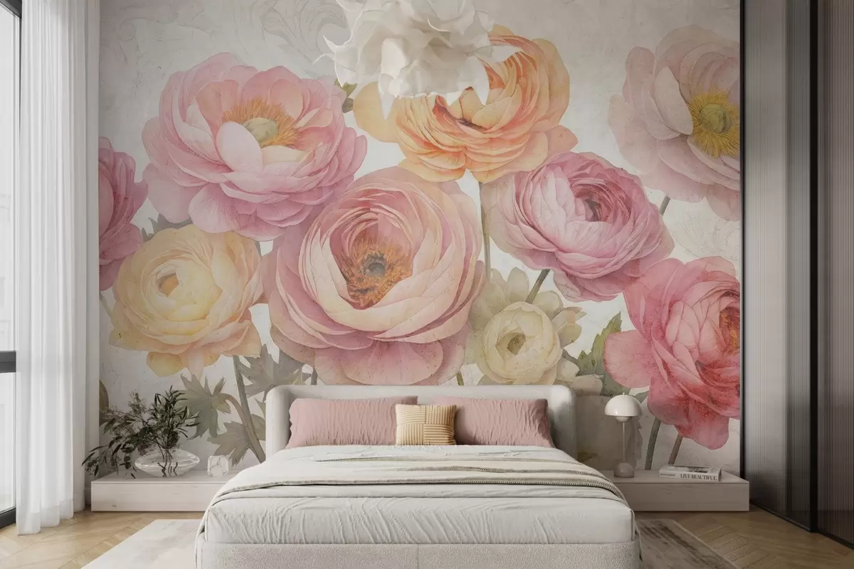 Fototapetai Vintažinė ranunculus puokštė w04326