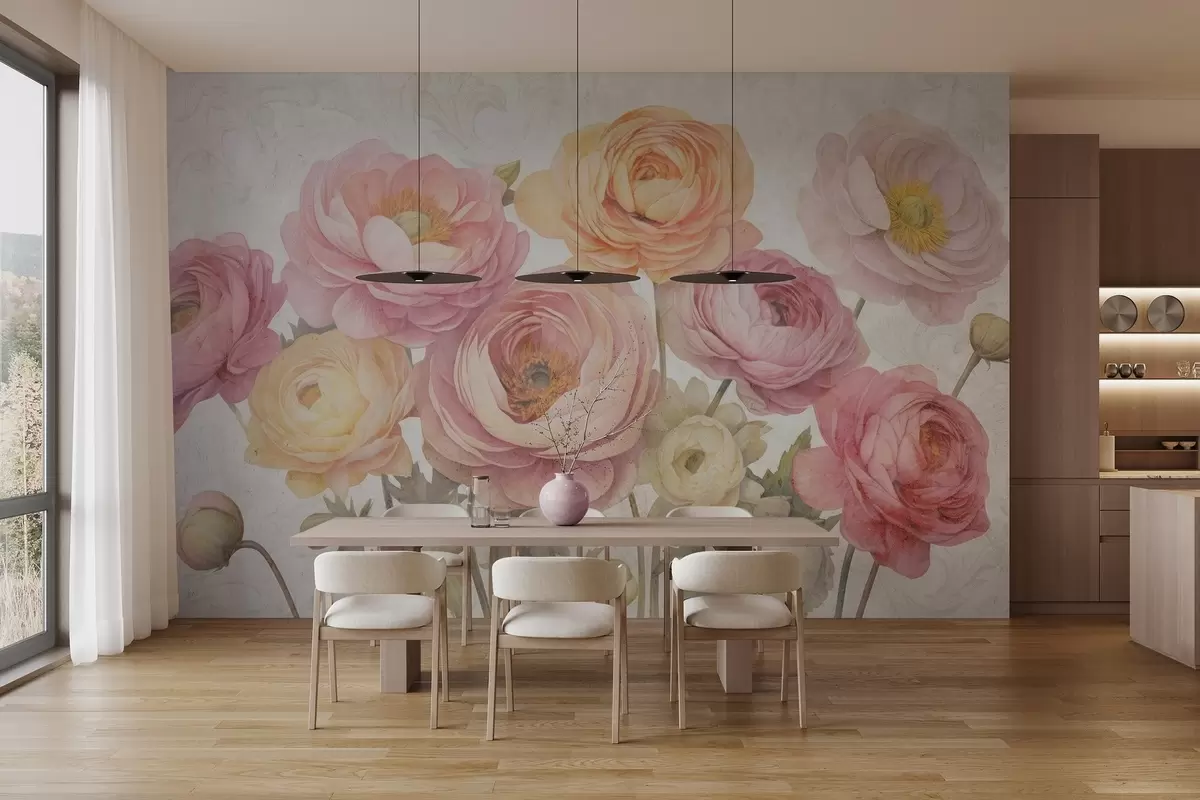 Fototapetai Vintažinė ranunculus puokštė w04326