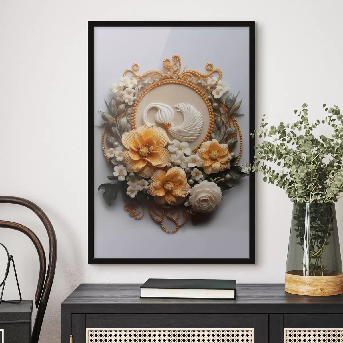 Plakatas Abstrakti gėlių kompozicija f44553