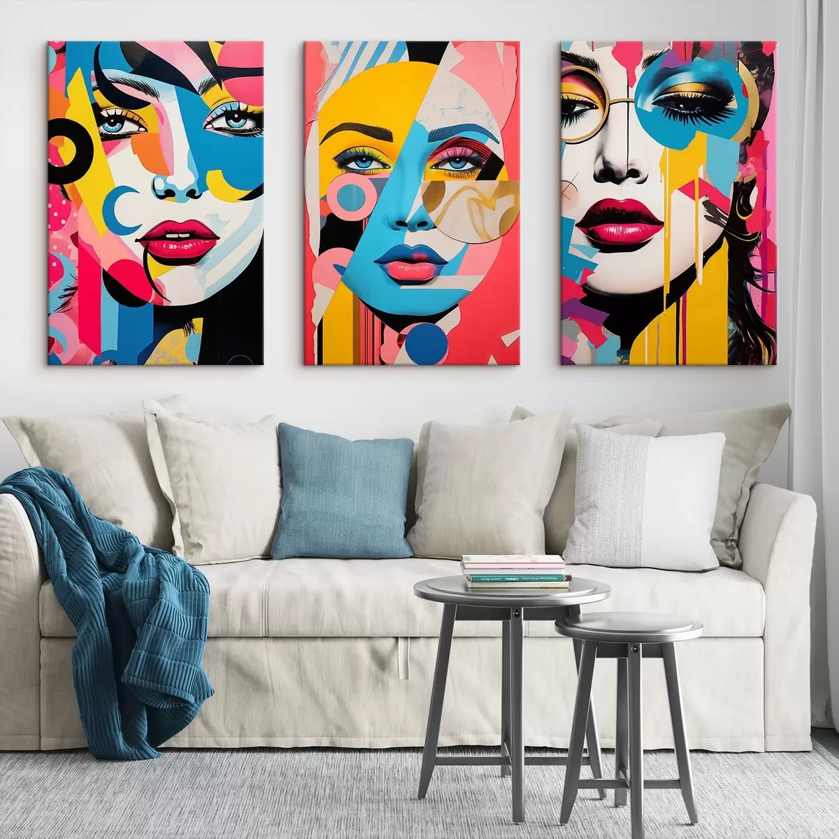 Paveikslėlis Spalvingų veidų abstrakcija m00557