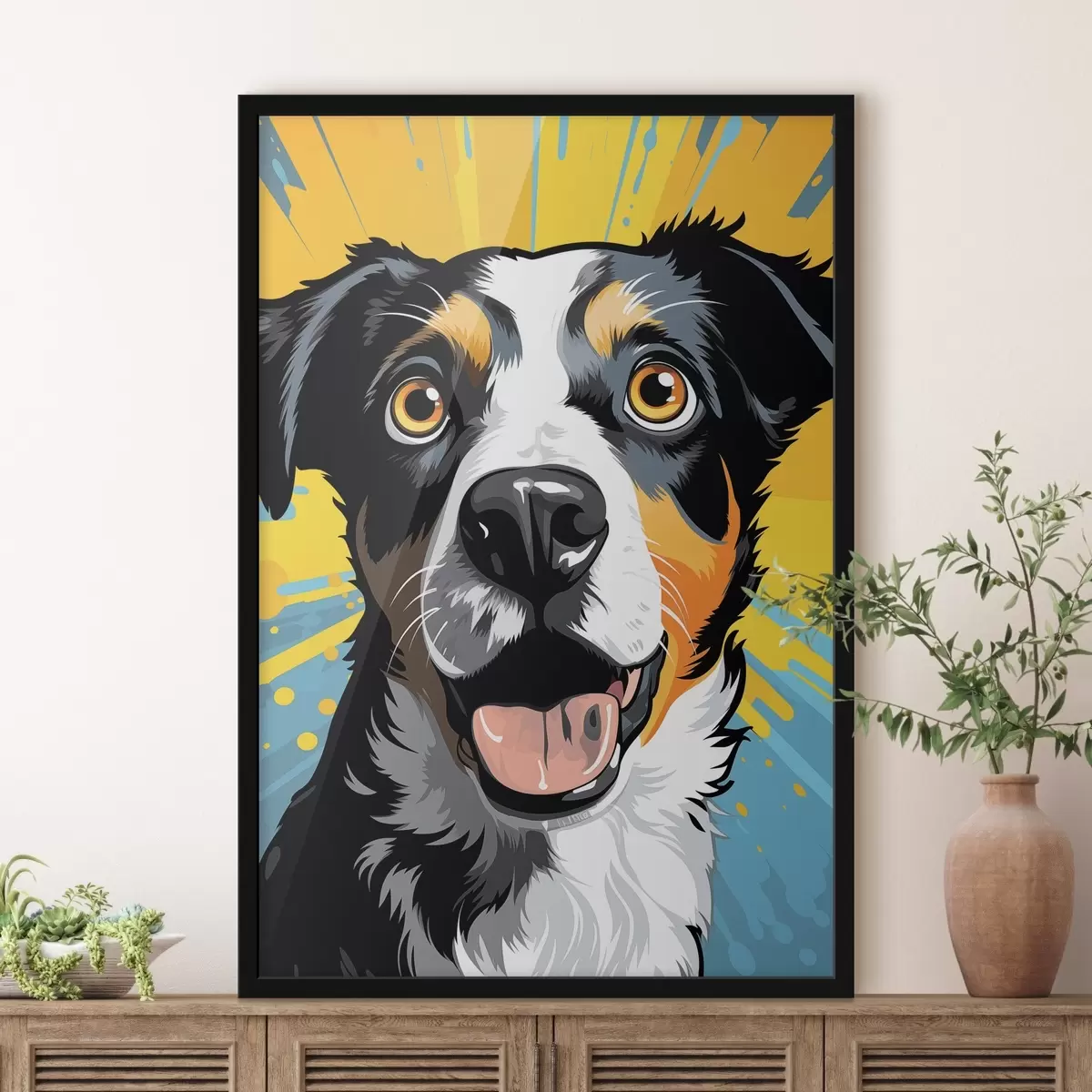 Plakatas Laimingas šuo Pop Art f45279