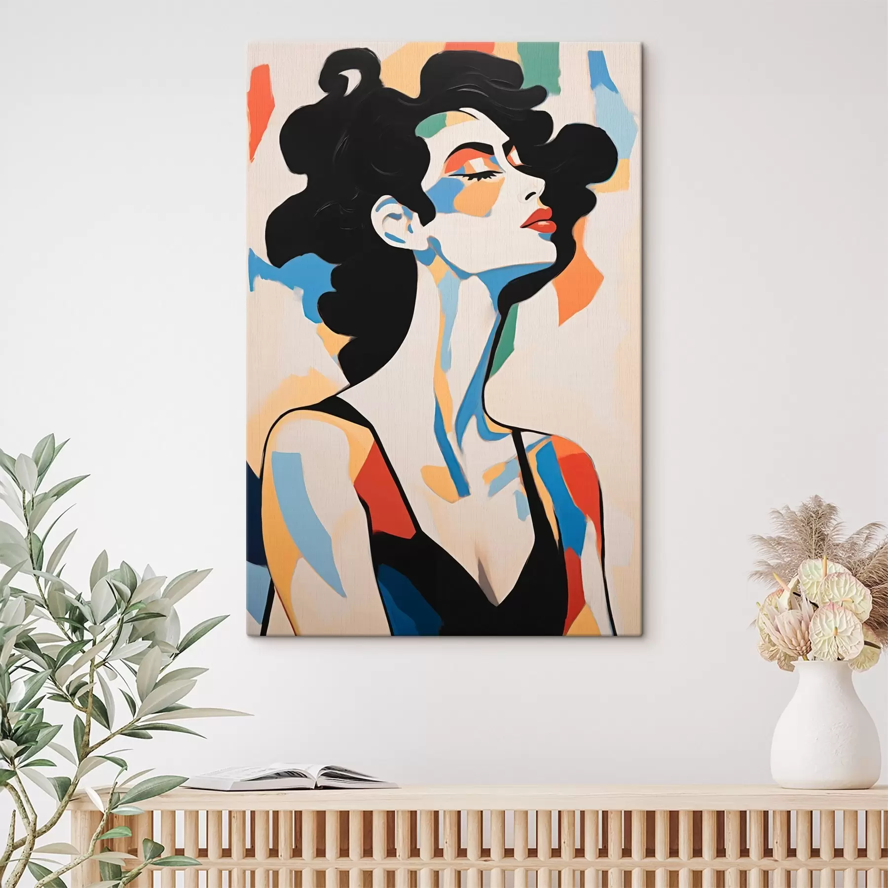 Paveikslėlis Abstraktus moters portretas su teptuko potėpių imitacija s45233