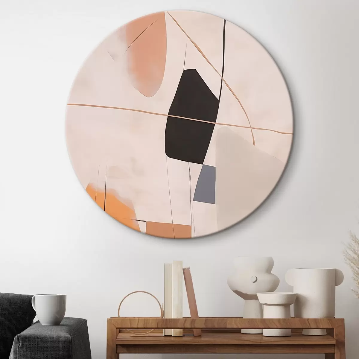 Apvalūs paveikslai Geometrinė abstrakcija r45299