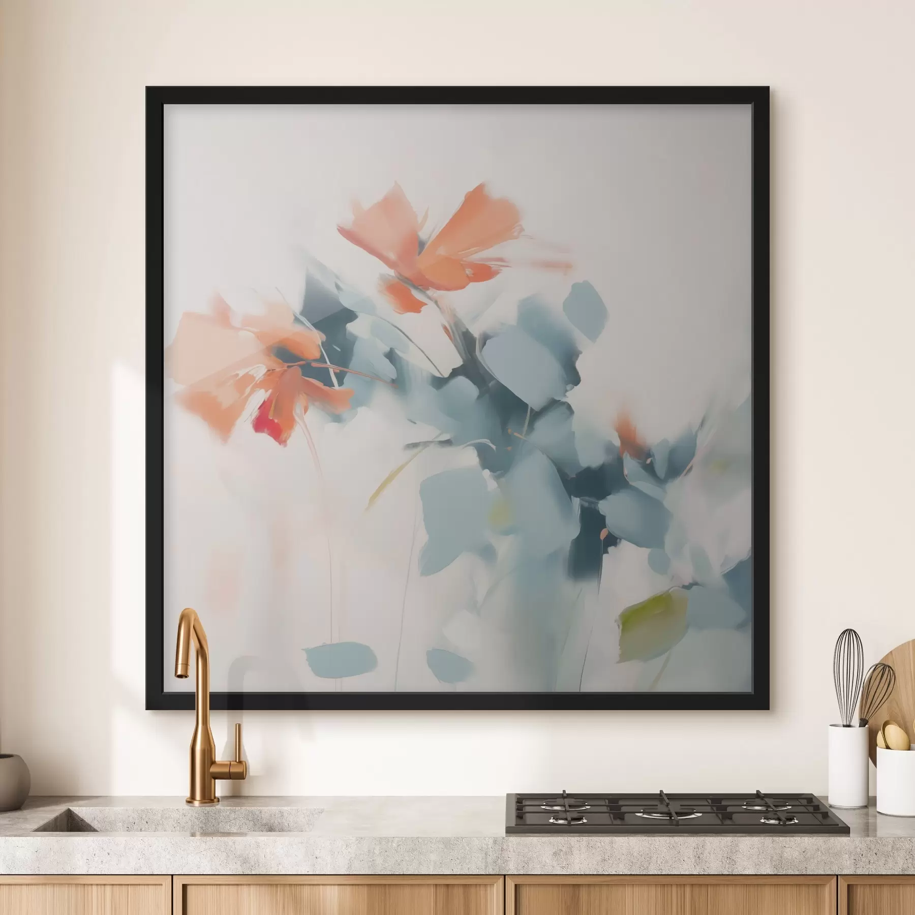 Fototapetai Abstrakčių gėlių imitacijos tapyba f45303