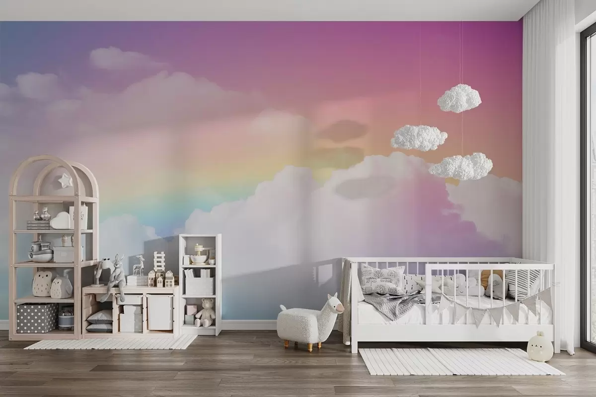 Fototapetai Debesys ir vaivorykštė w04368