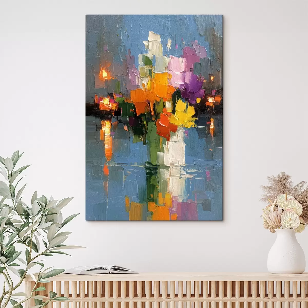 Paveikslėlis Miesto abstrakcija: šviesos atspindys vandenyje s45243