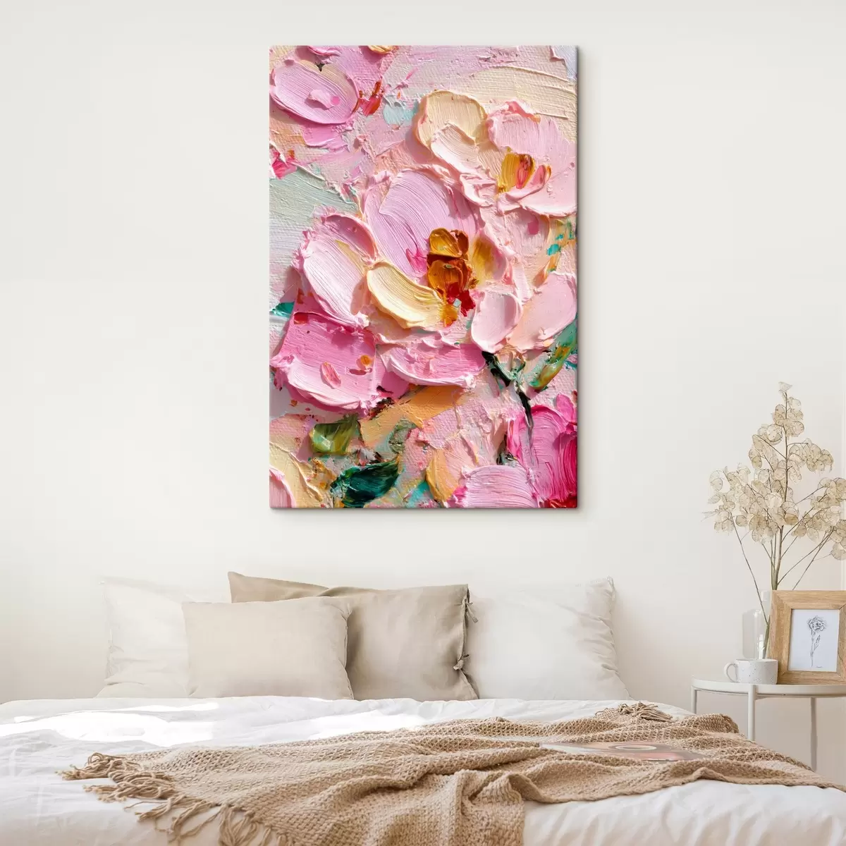 Paveikslėlis Rožinės magnolijos: tekstūrinė tapyba su erdviniais potėpiais s45249