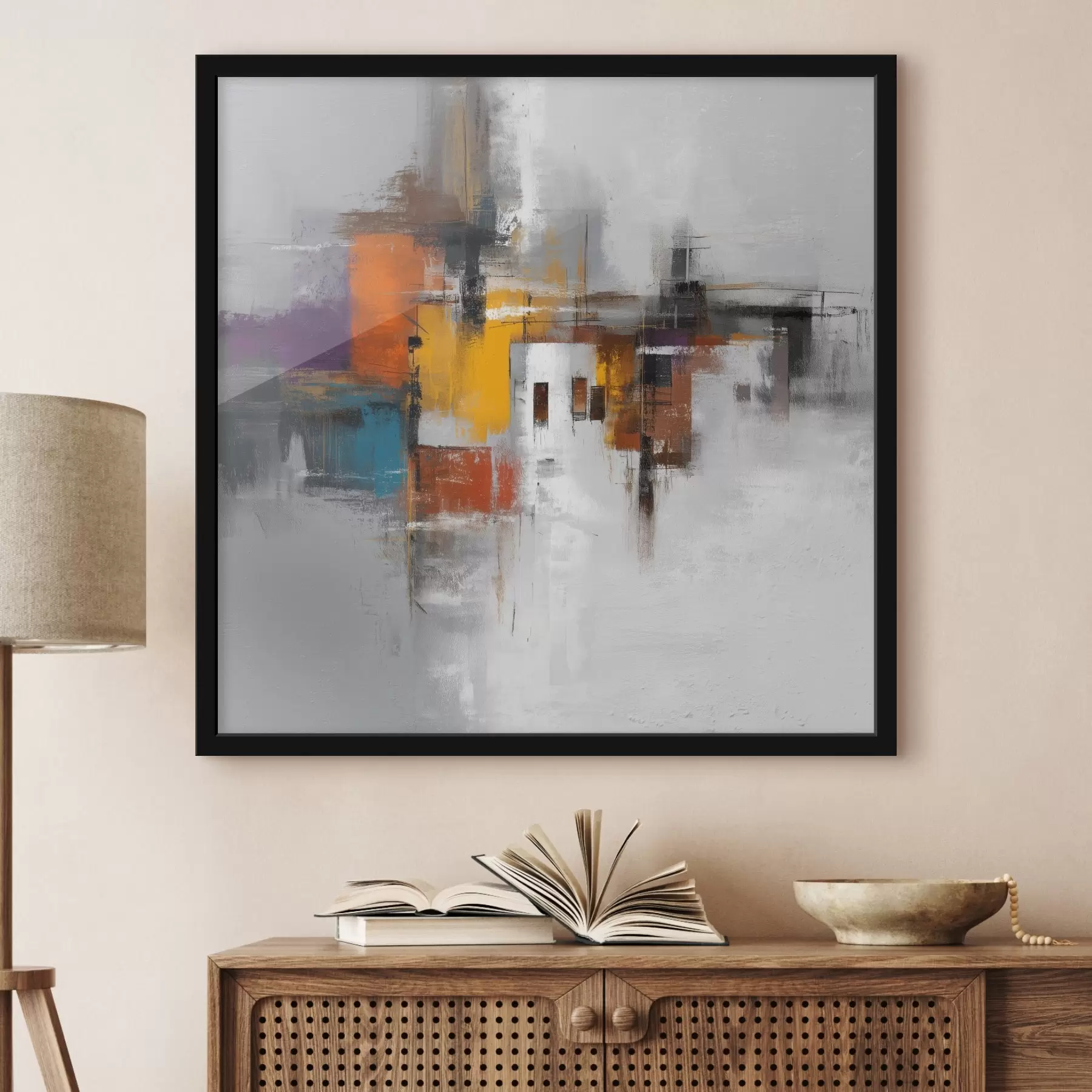 Fototapetai Spalvinga abstrakcija su geometriniais motyvais f45239