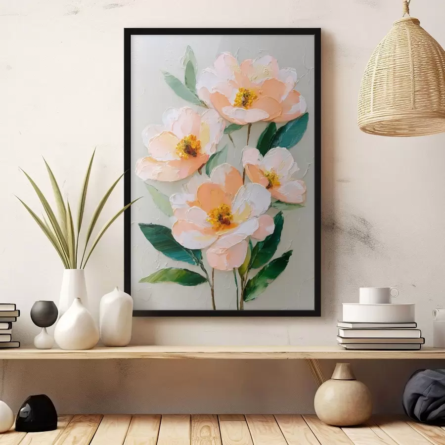 Fototapetai Šviesios pastelinių tonų gėlės f45263
