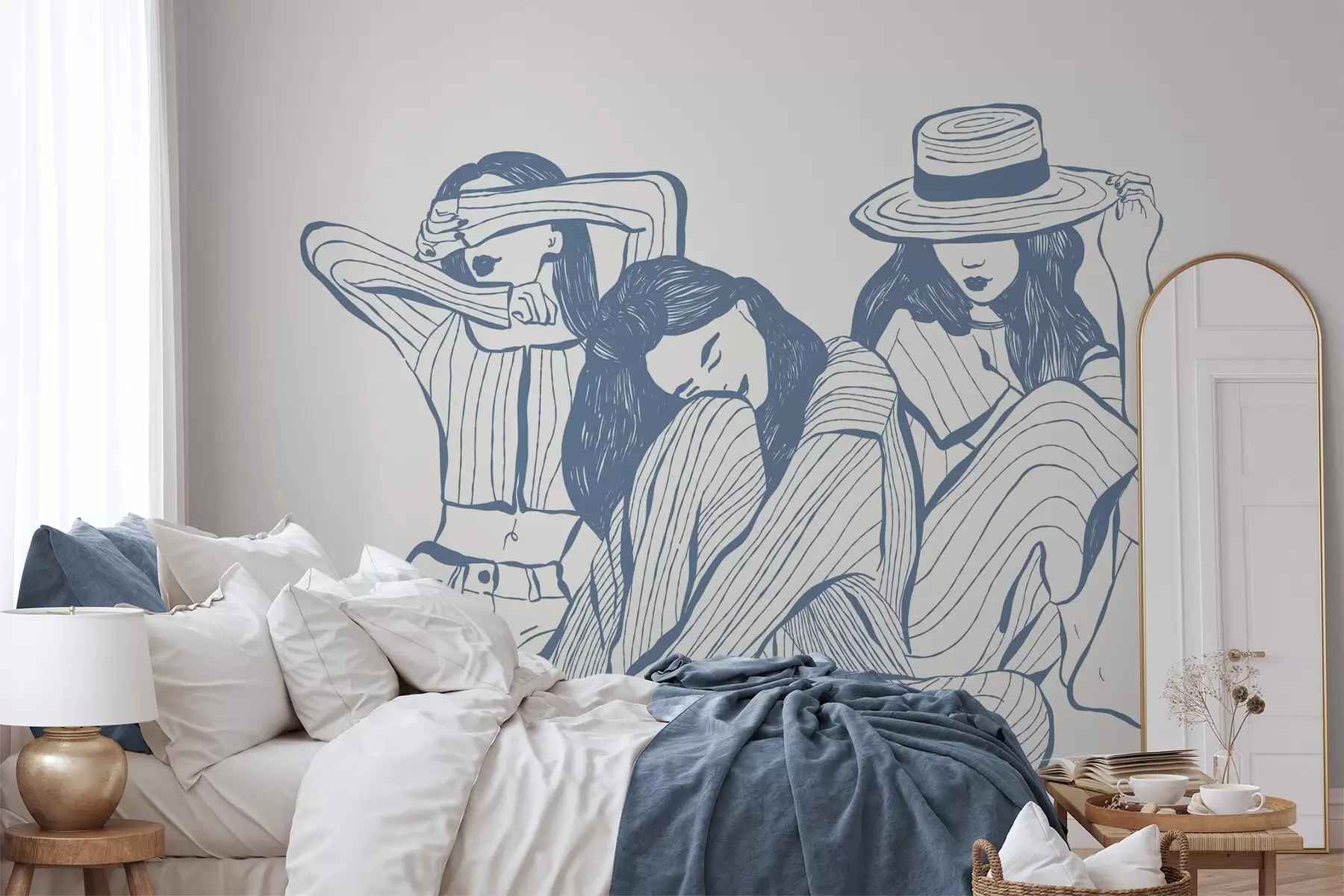 Fototapetai Merginos mėlyni atspalviai w04384v1