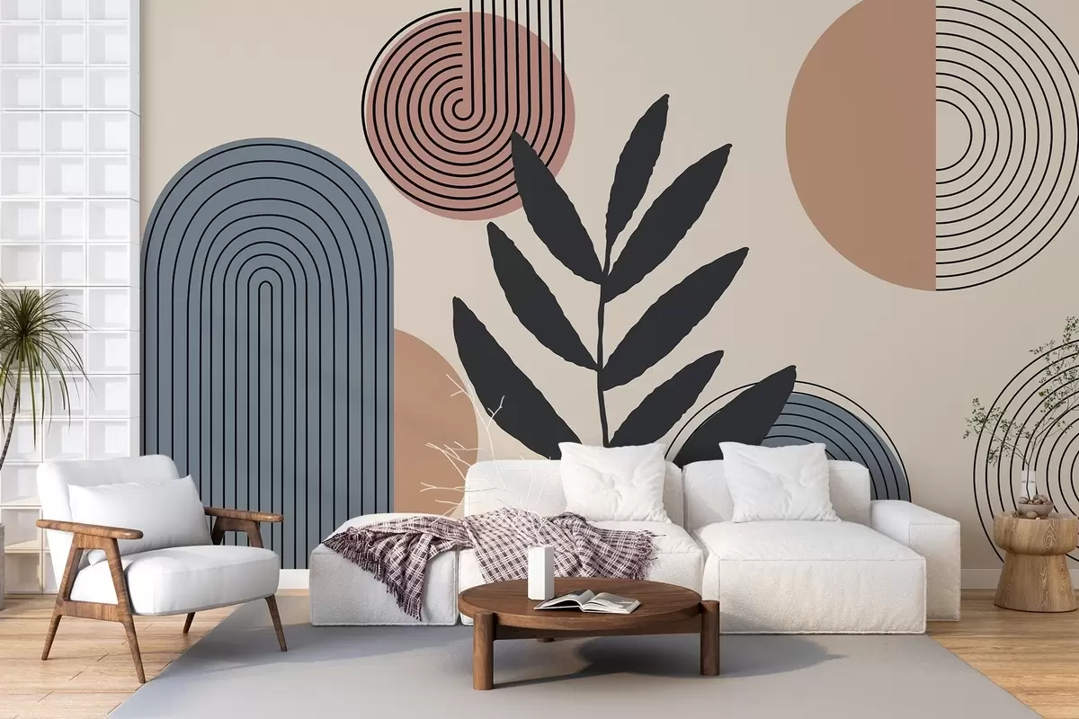 Fototapetai Geometriniai lapai w04385