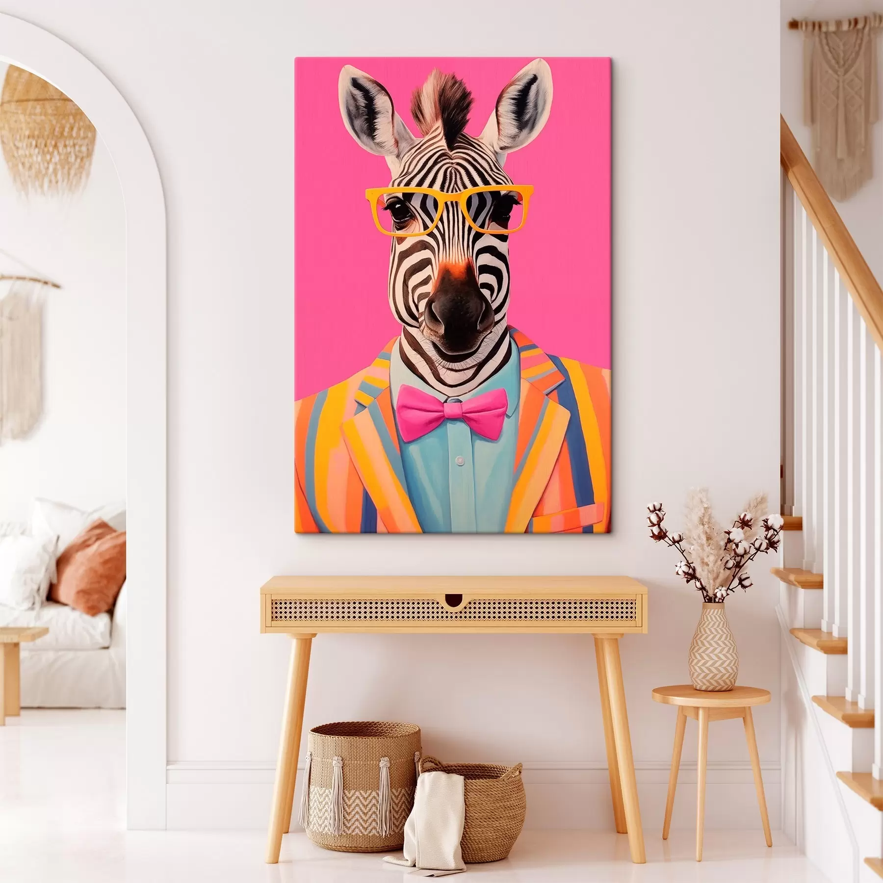 Paveikslėlis Zebras su kostiumu ir akiniais s45307